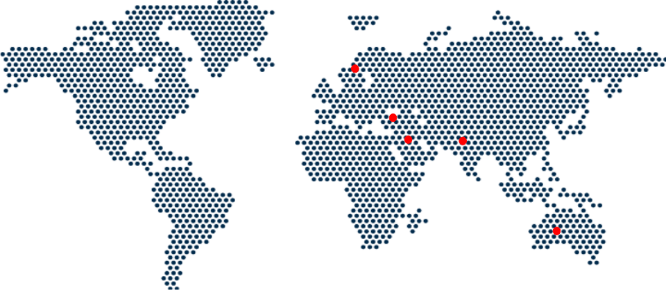 Map of Burj Petroleum joint ventures worldwide